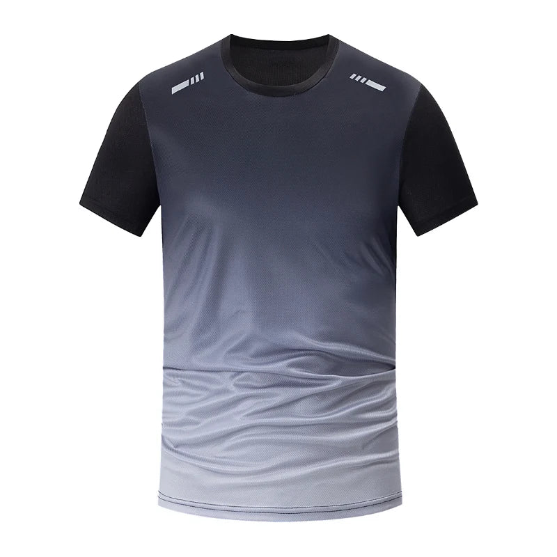1/2/4/6 pièces hommes Style sportif saisonnier dégradé séchage rapide multicolore haut à manches courtes décontracté course noir ensemble Short et haut