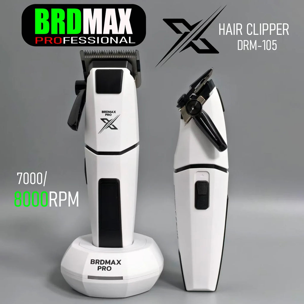 Tondeuse à cheveux professionnelle BRDMAX PRO DRM105, moteur silencieux 8000 tr/min, tondeuse à cheveux pour hommes, machine de coupe de cheveux électrique pour salon