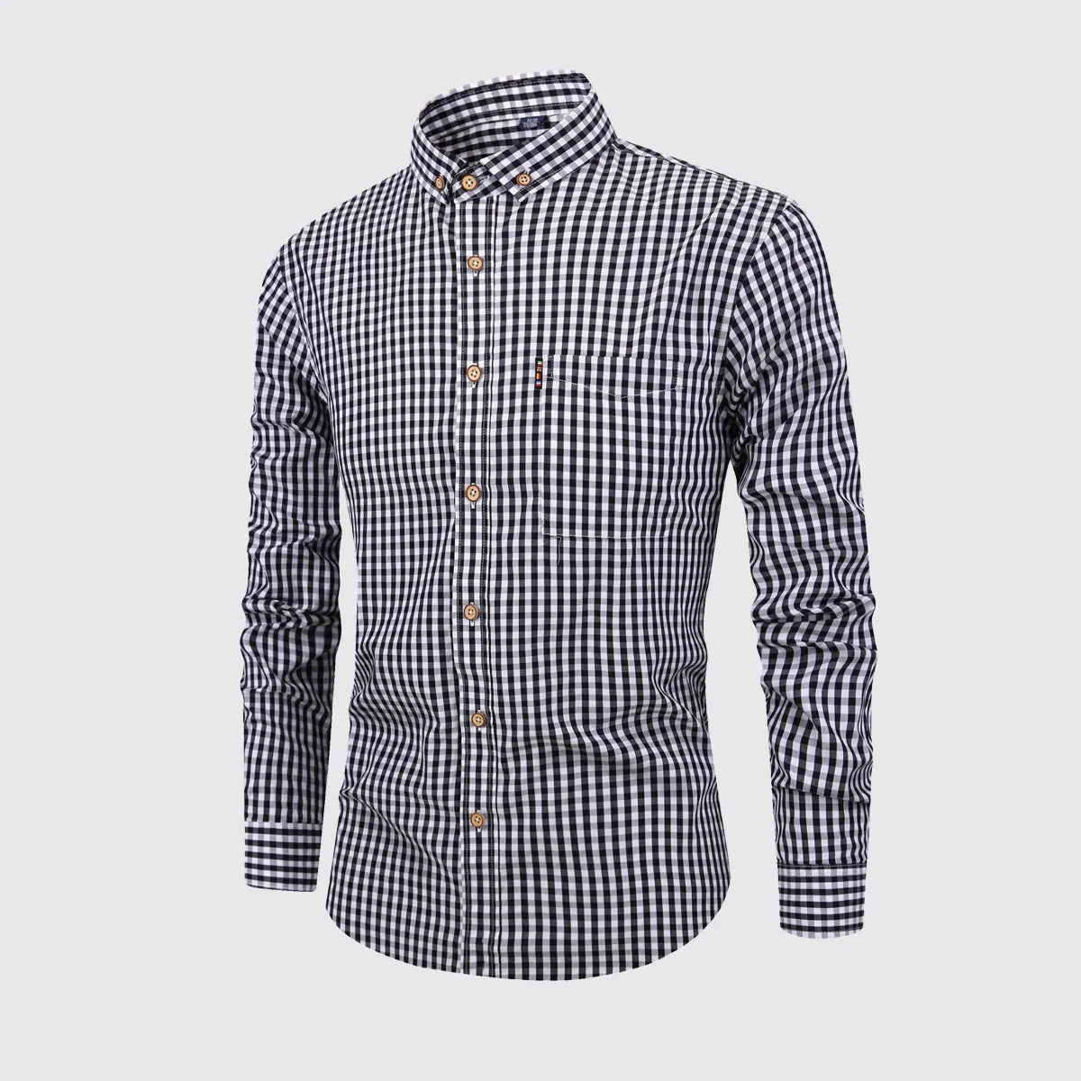 2025 nouveaux hommes coton Plaid à manches longues chemise classique Plaid chemise décontractée respirant et confortable affaires décontracté