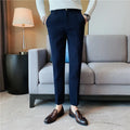Pantalon gaufré extensible pour hommes, taille Business, formel, mode mariage, Slim, marque, costume de fête sociale, nouvelle collection automne 2024