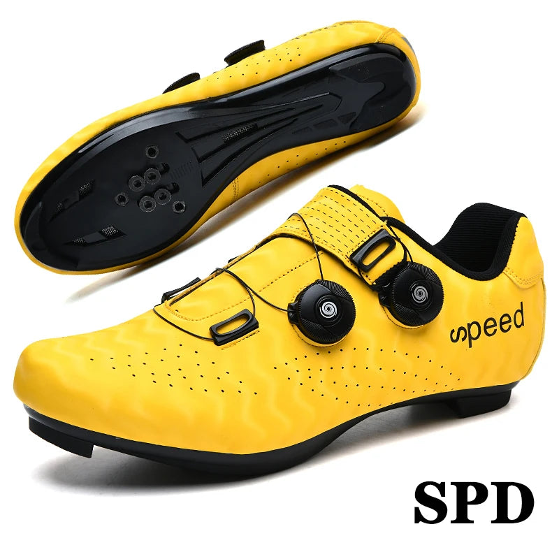 Chaussures de cyclisme professionnelles pour hommes et femmes, chaussures de compétition de cyclisme sur route, respirantes, l'offre elles dures, booster, verrouillage, éventuelles D