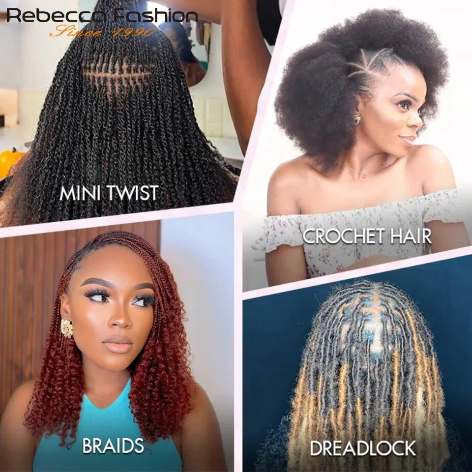 Cheveux humains bouclés afro en vrac pour tressage QVR Remy, sans fixation, doux et légers, parfaits pour les tresses et les torsades
