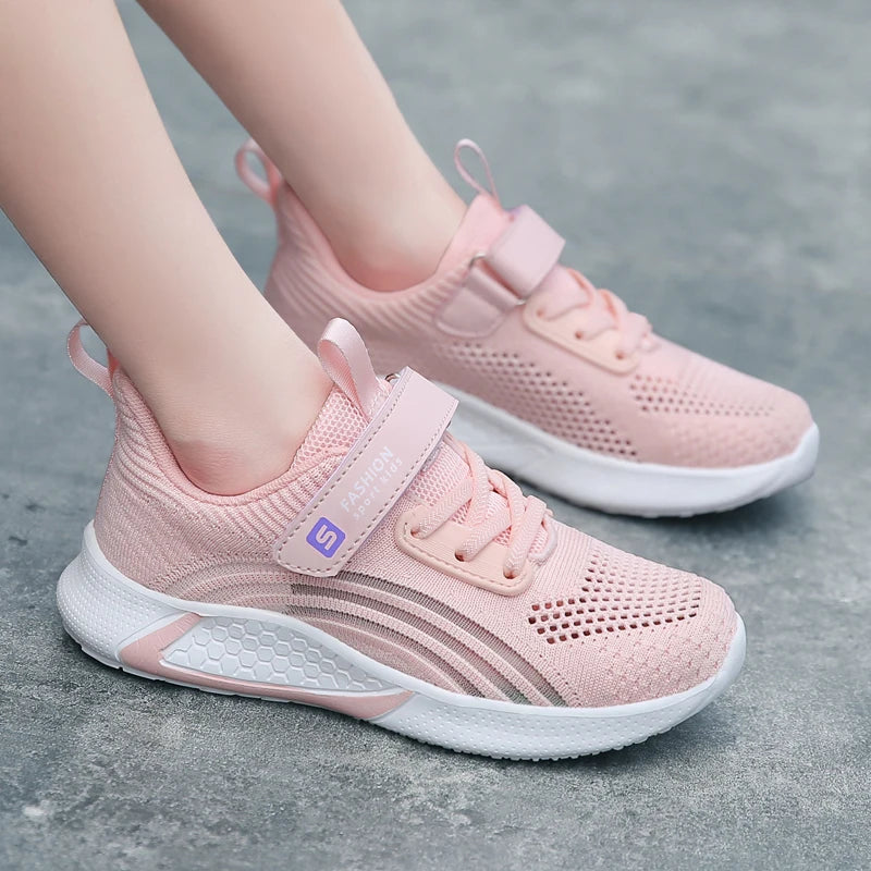 Chaussures de Course en Maille Blanche pour Fille, Baskets de dehors Légères et Colorées, à la Mode, pour Été et Automne, 2025