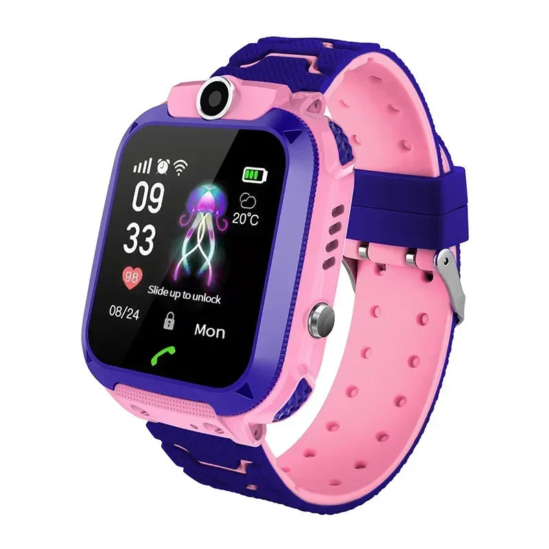 Montre connectée pour enfants Lenovo 2027, nouvelle version 5G, GPS, carte SIM, appel SOS, caméra, étanche, pour garçons et filles, cadeau