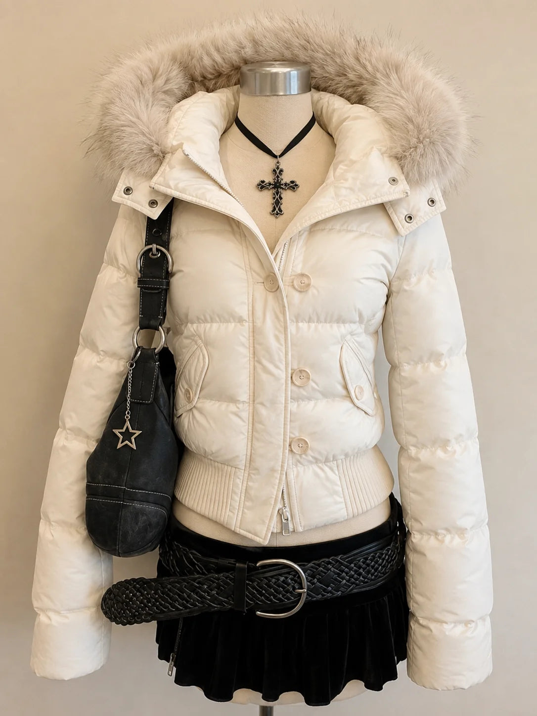 Parkas en fausse fourrure pour femme, vêtements d'extérieur, style Harajuku, vestes et manteaux vintage américains des années 2000, vêtements gothiques punk, hiver 2026