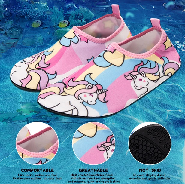 Chaussettes de natation pour enfants, Sport aquatique, plage, fines, multi-imprimés, antidérapantes, Fitness, Yoga, danse, natation, Surf, plongée, chaussures sous-marines