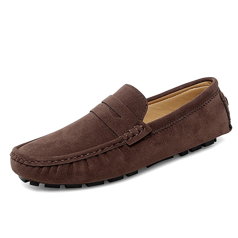Mocassins en cuir suédé pour hommes, nouvelle mode, chaussures de marche, confortables, plates, classiques, Style Original, chaussures décontractées pour hommes