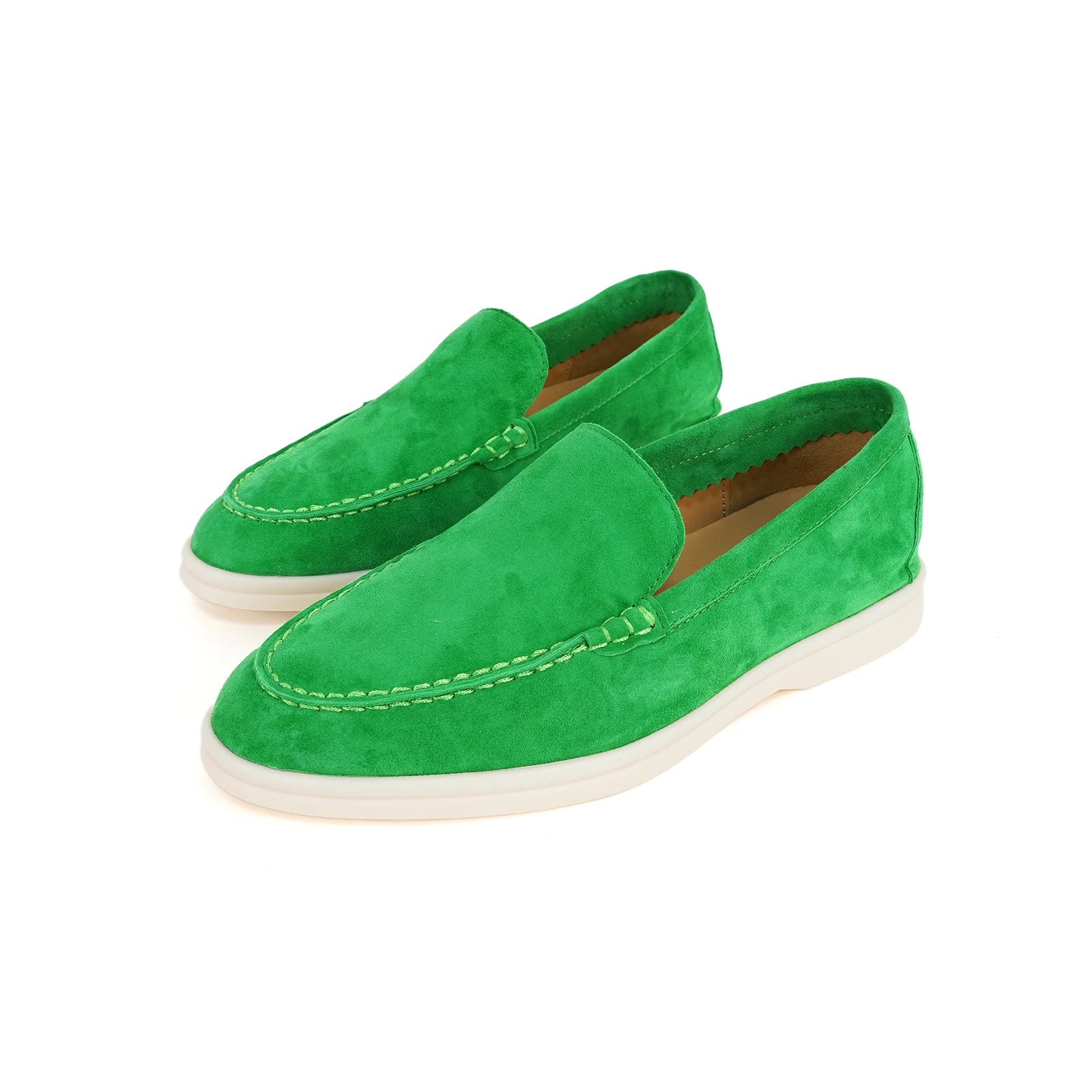 Chaussures plates de luxe en cuir pour femmes, mocassins de créateur, chaussures de marche confortables pour femmes, chaussures décontractées d'été, décontractées 44