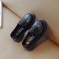 Chaussures en cuir pour enfants de Style britannique pour garçons, mocassins souples rétro noirs pour filles, nouvelle collection printemps 2025