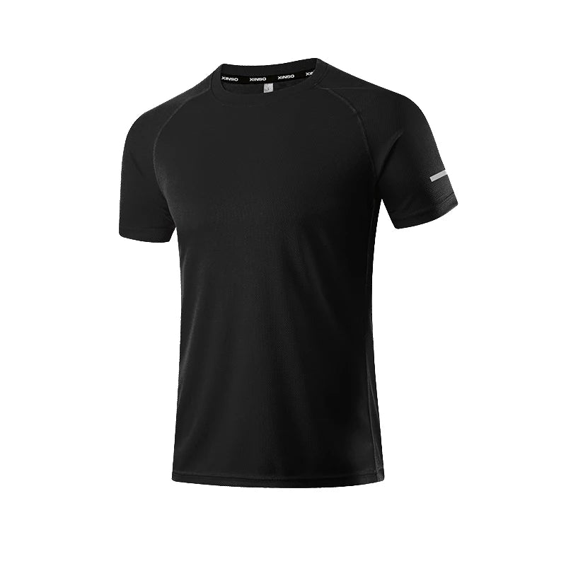Chemises de course pour hommes, maillots de football, t-shirts de sport réfléchissants, hauts de jogging athlétiques à séchage rapide, vêtements de sport pour la gym et l'entraînement