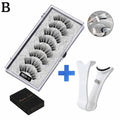 Cils magnétiques naturels 3D, avec 5 cils magnétiques, boîte d'expédition, faux cadeau fait à la main, Support réutilisable, goutte Magne T6N2