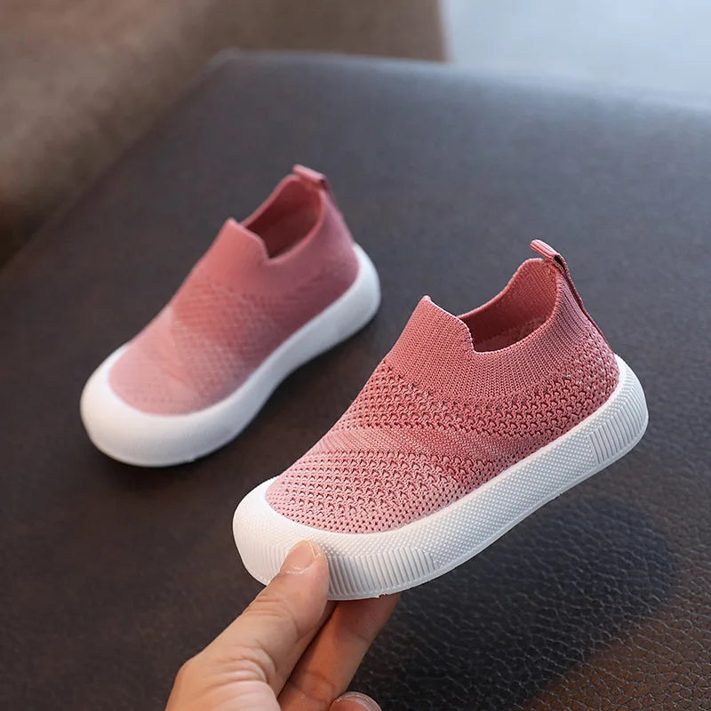 Taille 20-31 enfants chaussures printemps automne enfants baskets doux respirant maille garçons chaussures à enfiler Patchwork couleur filles chaussures