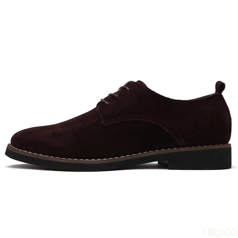 Chaussures Oxford pour hommes en cuir suédé PU, grandes tailles 38-48, chaussures décontractées pour hommes printemps-automne, chaussures habillées pour hommes