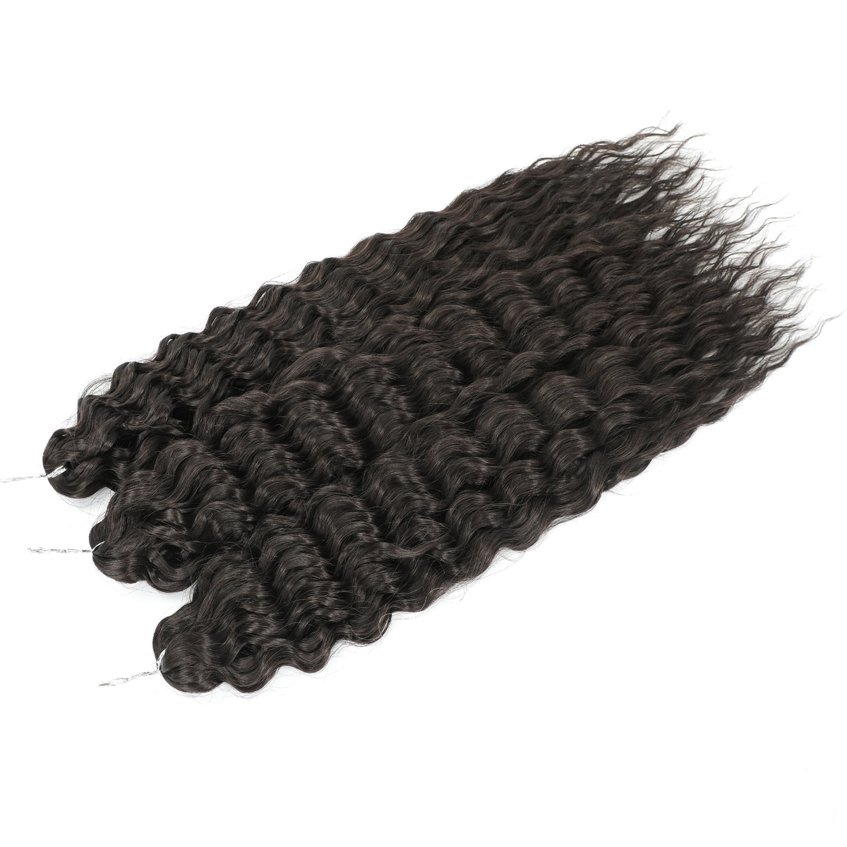 3 Pièces Tresses au Crochet Ombré Brun 300g 24' Ariel Deep Water Wave Blond Blanc Ombré Gris Paquets de Cheveux Synthétiques Haute Température