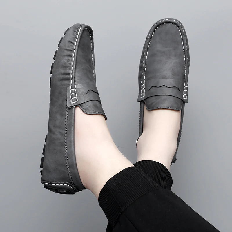 Mocassins souples décontractés de luxe pour hommes, chaussures de conduite, chaussures d'affaires, automne, hiver, haute qualité, nouveauté, 2024