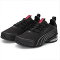 2026 PUMA 379601-01 Baskets de course en maille noires et rouges, avec coussin d'air respirant et amortissant, chaussures de sport décontractées unisexe