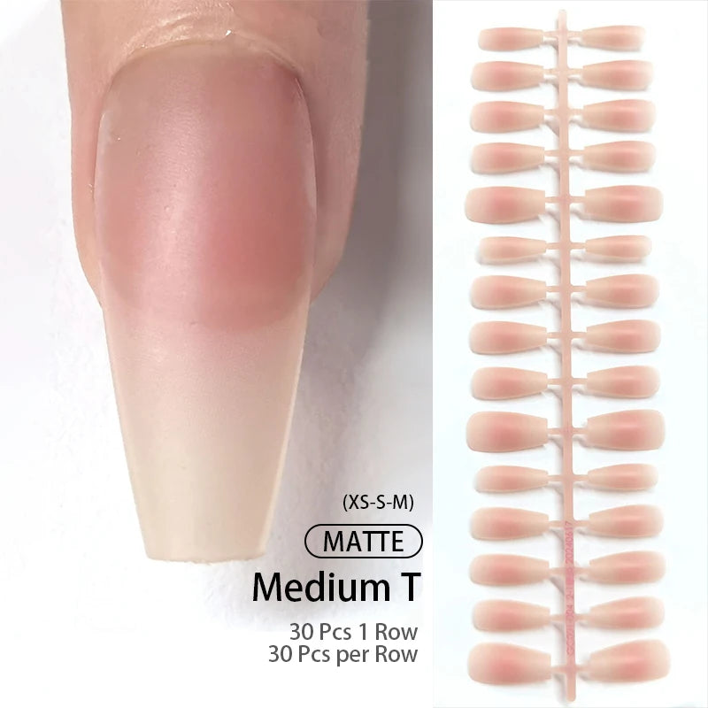 24 pièces/ensemble blanc français presse sur faux ongles couverture complète artificielle portable ongles conseils de beauté nu français blanc faux ongles Art