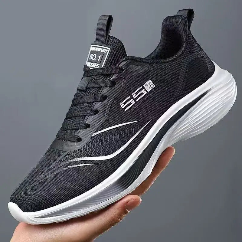 Chaussures en maille respirante pour hommes, baskets légères et décontractées, antidérapantes, semelle souple, chaussures de course pour printemps et été