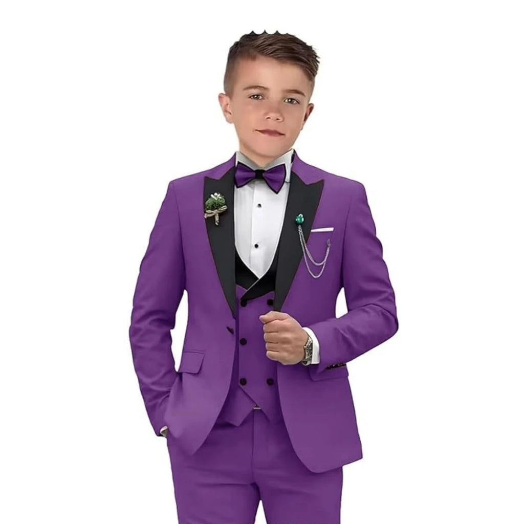 DTLumika populaire Aqua garçon costume ensemble pour mariage 3 pièces costume ensemble formel smoking veste gilet pantalon enfants Photo Shot Oufit