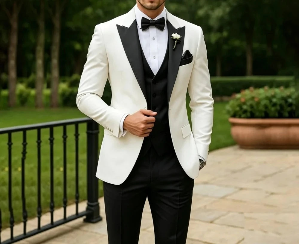 Ensemble de 3 pièces de costume de mariage vert sauge pour le marié – Blazer, gilet et pantalon élégants coupe ajustée pour bal de promo et cérémonie