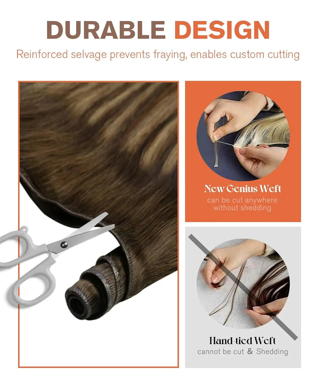 Sunny Hair Genius trame Extensions de cheveux cheveux humains coudre dans les Extensions génie trames de cheveux humains cheveux brésiliens pour les femmes