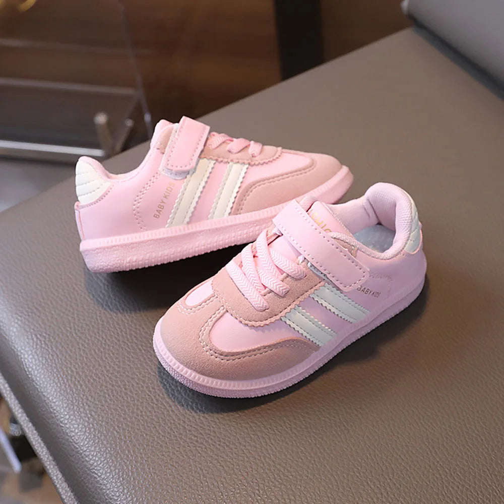 Chaussures de Sport en cuir PU pour enfants, baskets imperméables à semelles souples pour filles, chaussures ergonomiques antidérapantes pour tout-petits