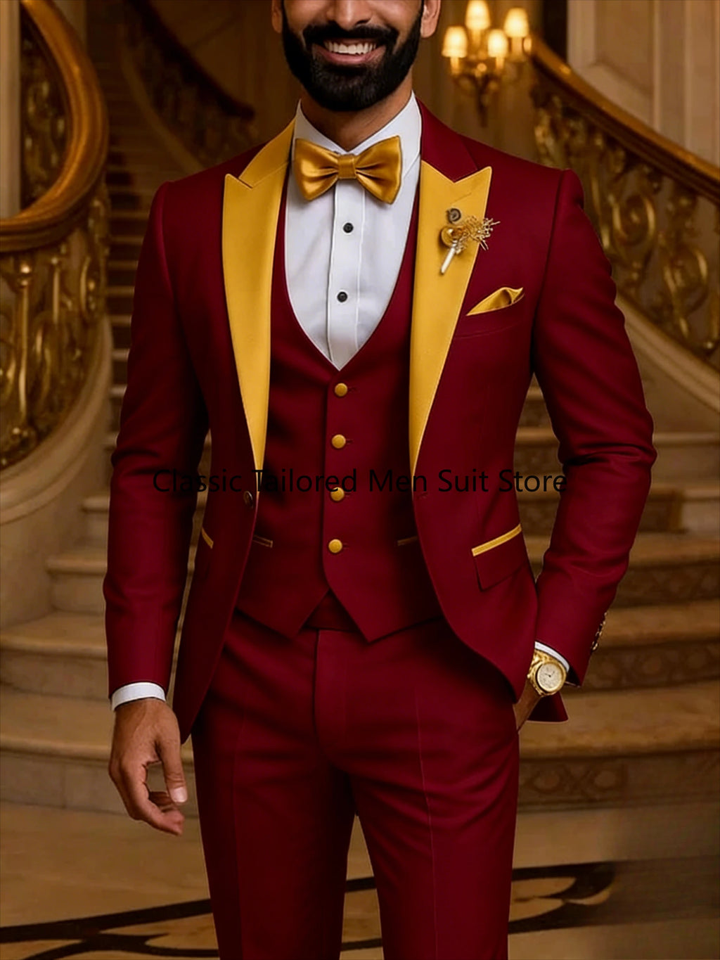 Costume de smoking 3 pièces pour hommes, qualité, robe de travail et de fête de mariage