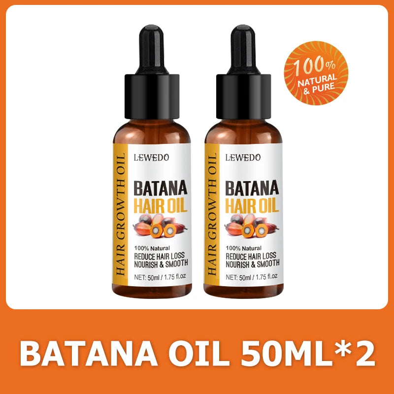 Lewedo Naturals huile de Batana croissance rapide des cheveux pour hommes femmes huile de Batana Pure nourrir les cheveux brillants soins capillaires sains Anti perte de cheveux