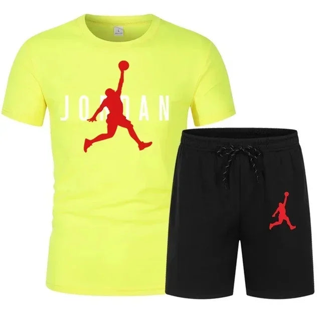 Été populaire hommes T-shirt + short costume hommes sport costume impression décontracté mode à manches courtes T-shirt ensemble hommes Joggers costume ensemble