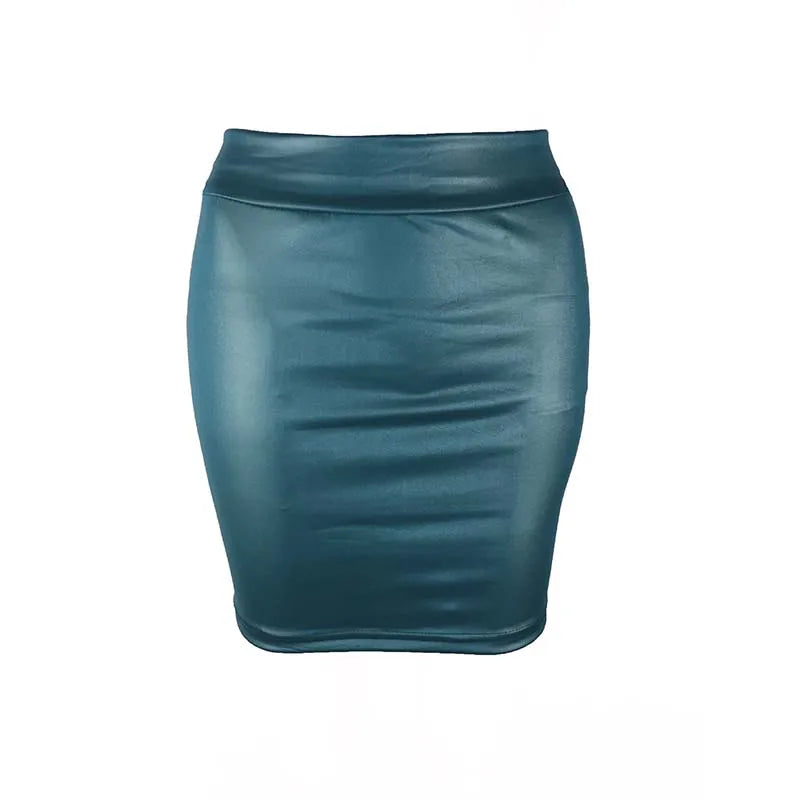 Mini jupe crayon en simili cuir noir, Slim, taille haute, Sexy, mode coréenne, jupes courtes pour femmes, vente en gros, été doux