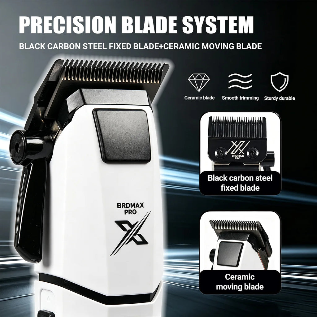 Tondeuse à cheveux professionnelle BRDMAX PRO DRM105, moteur silencieux 8000 tr/min, tondeuse à cheveux pour hommes, machine de coupe de cheveux électrique pour salon