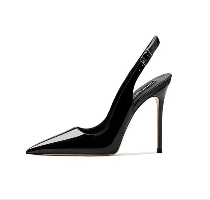 Sandales à talons ultra-hauts sexy et élégantes en cuir verni pour l'été, à bride, tendance, pour robe de soirée, chaussures pour femmes