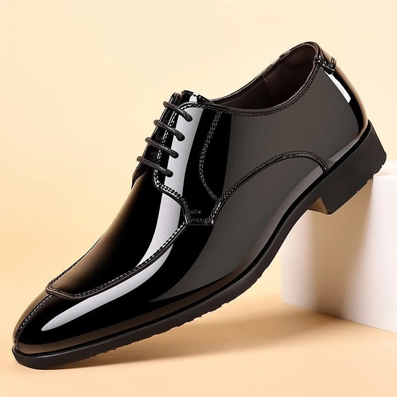 Chaussures habillées pour hommes en cuir verni tendance, chaussures de soirée pour hommes, semelle souple, chaussures décontractées, grandes tailles 38-48, chaussures pour hommes de haute qualité