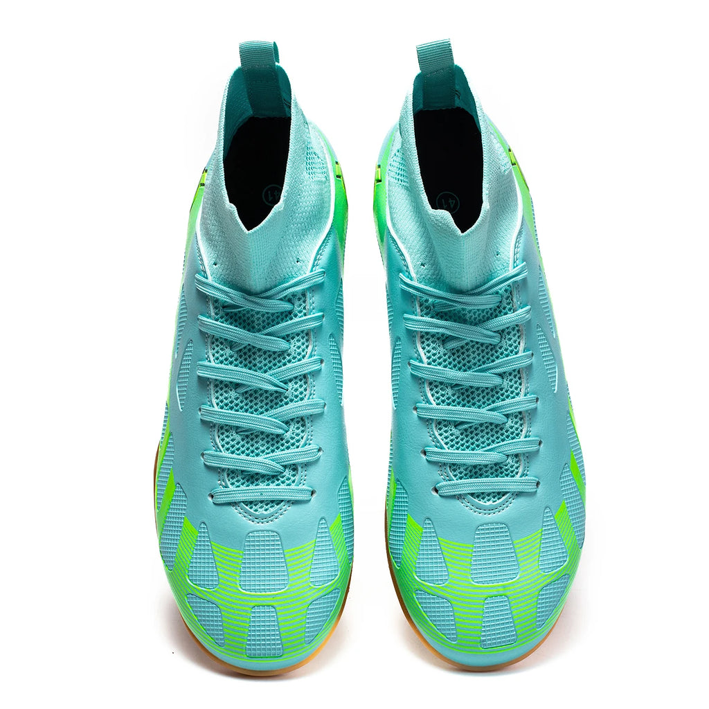 Chaussures de Football à fond plat pour hommes, chaussures de sport IC d'intérieur, montantes pour adultes, résistantes à l'usure, chaussures d'entraînement antidérapantes pour adolescents