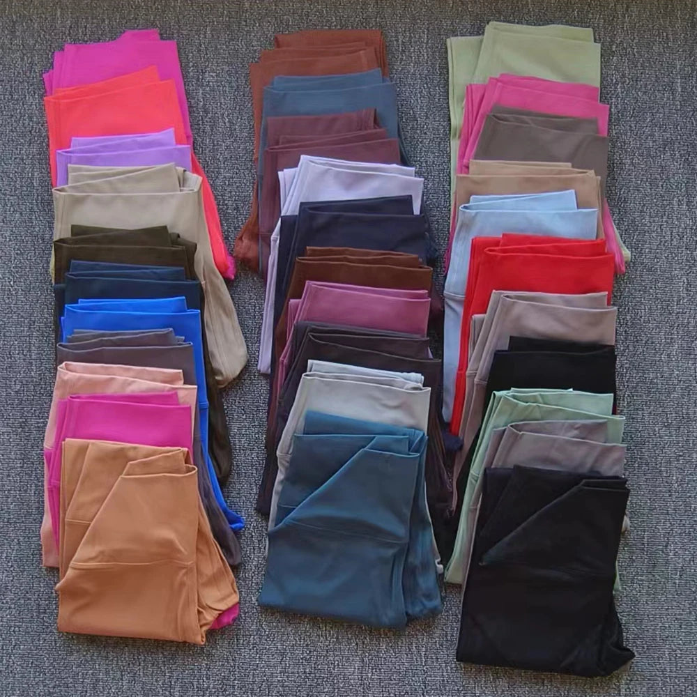 Legging de Yoga taille haute pour femmes, couleur unie, grande taille, pantalon de Sport, entraînement complet, jogging25, poche interne athlétique douce, 2.0