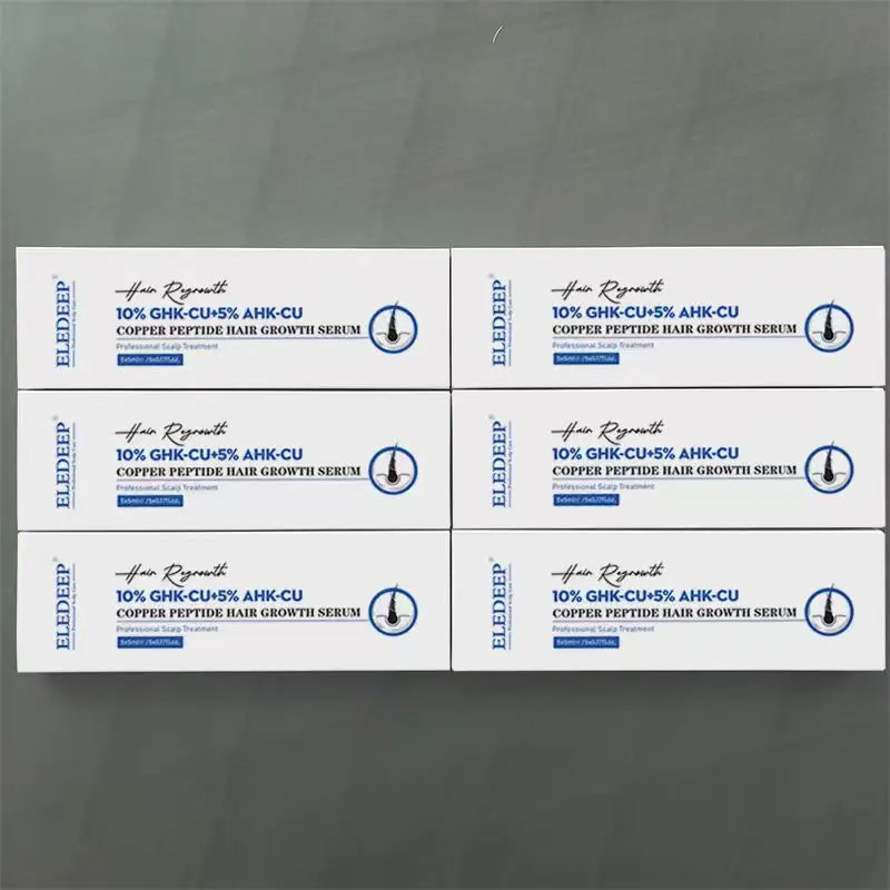 Sérum de croissance capillaire au cuivre bleu B, 10% GHK-CU, 5% AHK-CU, anti-chute de cheveux, nourrissant le cuir chevelu, renforce les racines des cheveux, booster capillaire