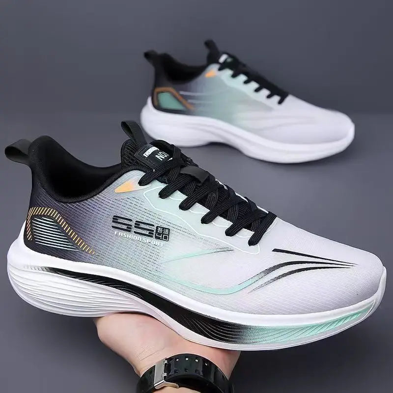 Chaussures en maille respirante pour hommes, baskets légères et décontractées, antidérapantes, semelle souple, chaussures de course pour printemps et été