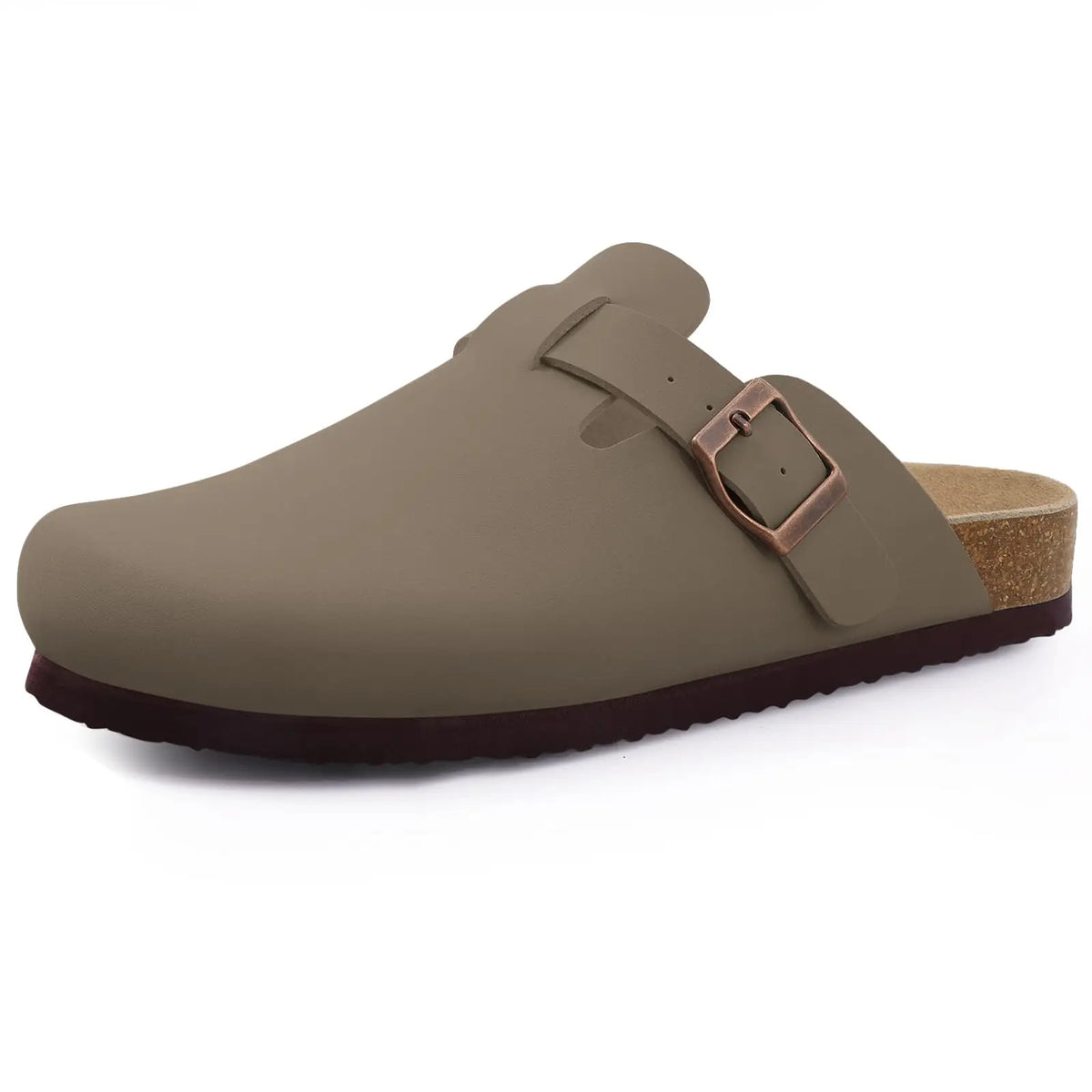 Comwarm – Mules en daim pour femmes, pantoufles, sabots pour hommes, sandales à semelle intérieure en liège avec Support d'arc, diapositives de plage en plein air, chaussures de maison