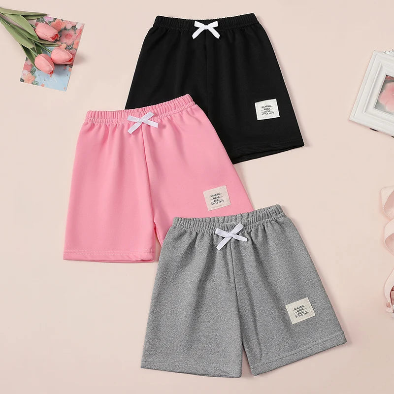 Short à Bretelles Solides pour Enfant Garçon et Fille, Pantalon Joker Confortable à Taille artificiel astique, Mode Décontractée, 1/3/6 Pièces