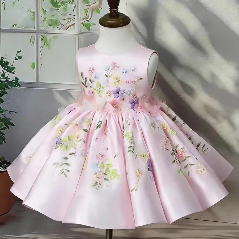 Robe de soirée haut de gamme pour enfants, style princesse, pour spectacle de piano, fête d'anniversaire, demoiselles d'honneur A5017 Vestidos