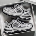 Sneakers Chunky Rétro pour Hommes |   Chaussures de course à plateforme argentées métalliques