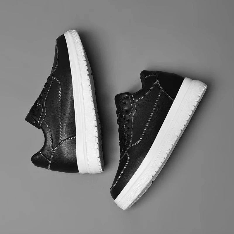 Nouvelles chaussures invisibles augmentant la hauteur pour hommes, chaussures de sport 6CM-8CM-10CM, chaussures de sport en cuir blanc pour hommes, tailles agrandies 36-46