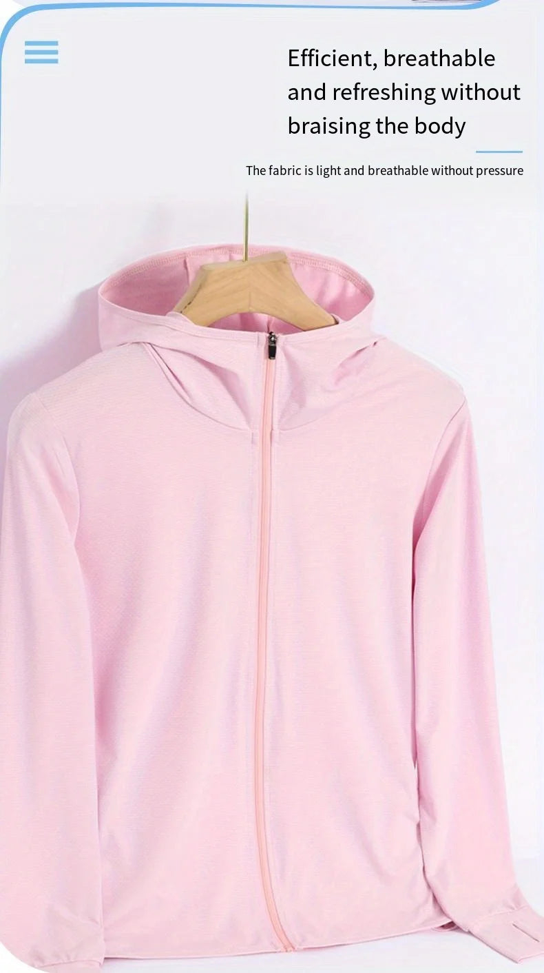 InjUV-Veste de Bain pour Femme, Protection Solaire, Fermeture Éclair Avant, Udissolvant 50 +, Vêtements de Pêche, Été