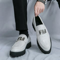 Hommes mocassins fête affaires à semelles épaisses hommes chaussures en cuir robe plate-forme chaussures confortable mode nouvelles chaussures décontractées pour hommes