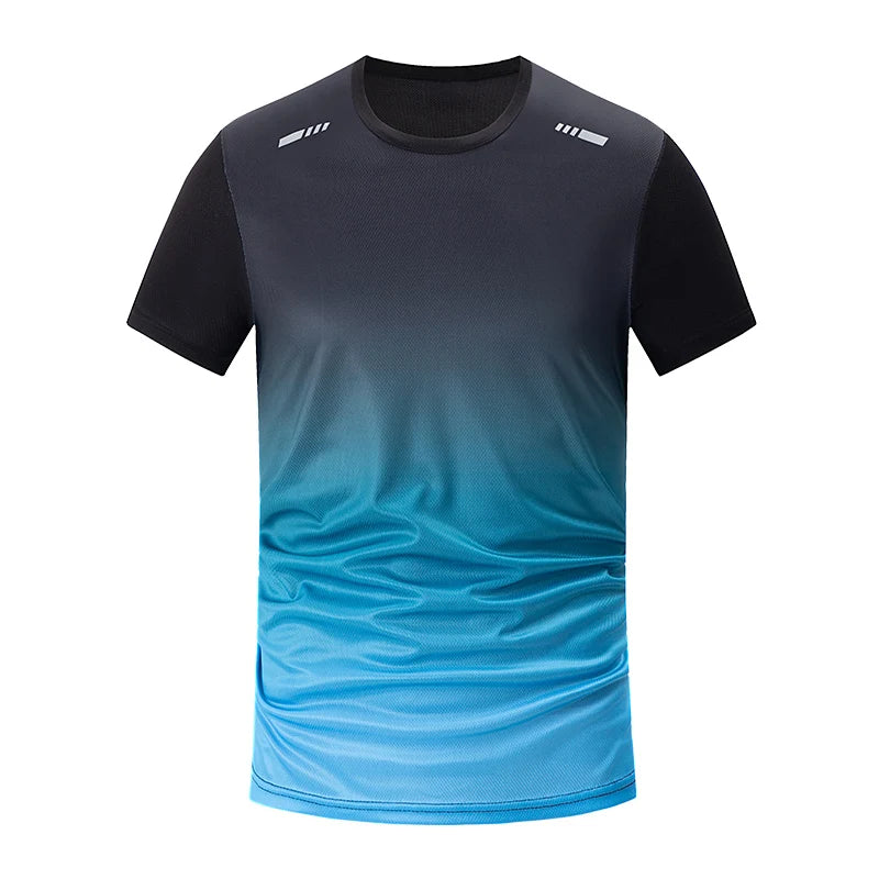 1/2/4/6 pièces hommes Style sportif saisonnier dégradé séchage rapide multicolore haut à manches courtes décontracté course noir ensemble Short et haut