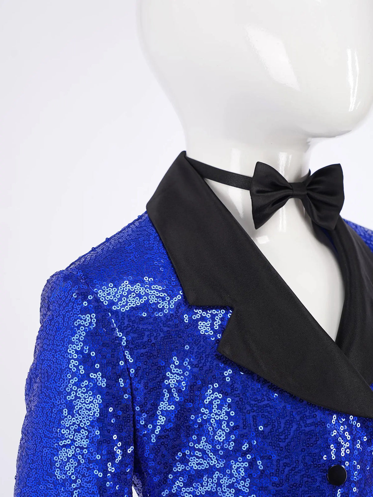 Blazer de smoking scintillant à sequins pour garçons avec nœud papillon, veste de gentleman à manches longues pour enfant, idéal pour mariage, fête formelle, spectacle de magie