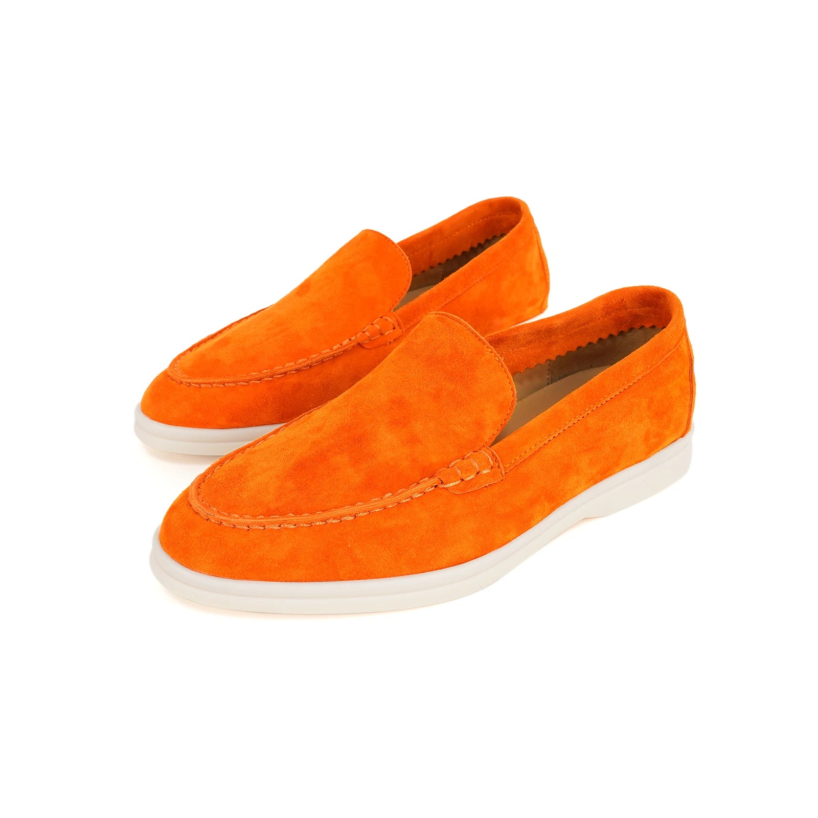 Chaussures plates de luxe en cuir pour femmes, mocassins de créateur, chaussures de marche confortables pour femmes, chaussures décontractées d'été, décontractées 44