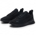 PUMA All Black Baskets de course décontractées légères et antidérapantes en maille respirante 371128-01