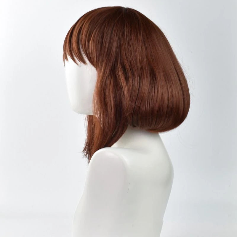 OCHACO URARAKA Cosplay cheveux courts fête habiller chapeaux moelleux perruque Anime mon héros académique rôle modélisation perruque couverture