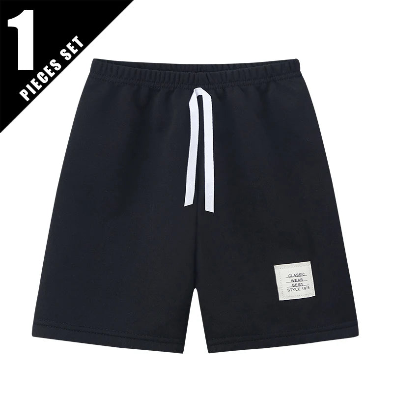 Short à Bretelles Solides pour Enfant Garçon et Fille, Pantalon Joker Confortable à Taille artificiel astique, Mode Décontractée, 1/3/6 Pièces